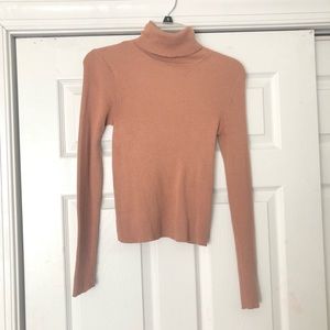 Tan Urban Outfitters Ribbed Turtleneck